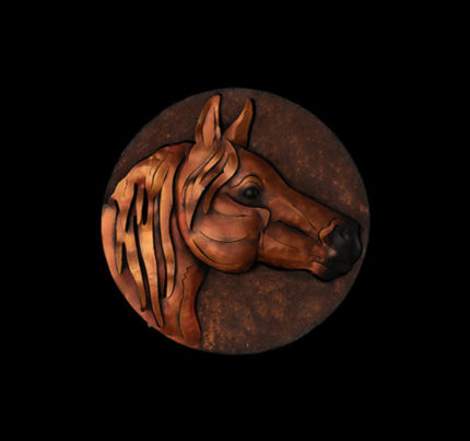 HORSE PROFILE CIRCLE FRAME